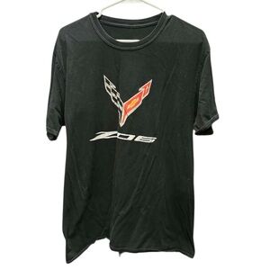 Corvette Z06 Black Logo Tee LARGE pit to pit 21in